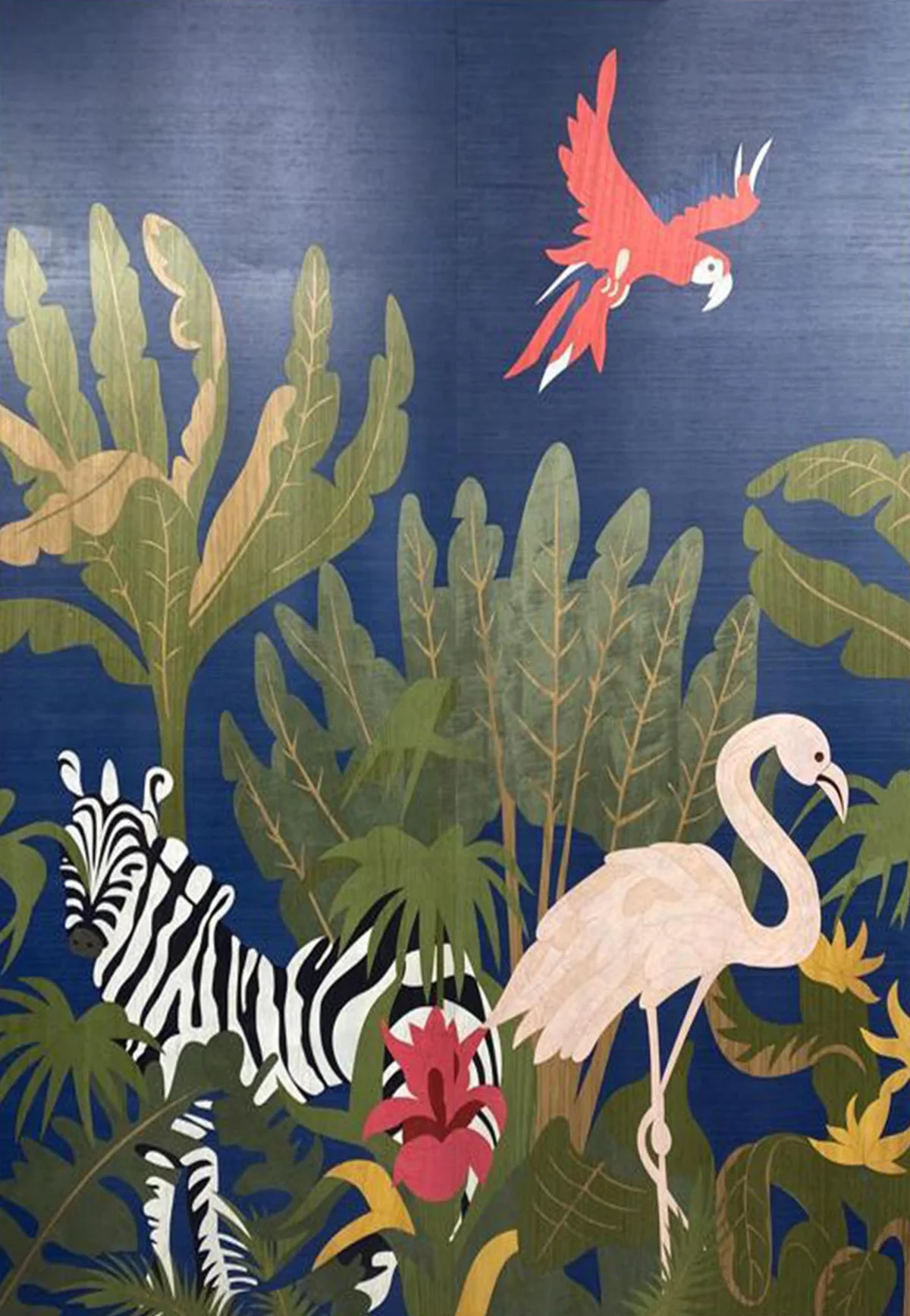Marquetry — Tropical Safari Mural main